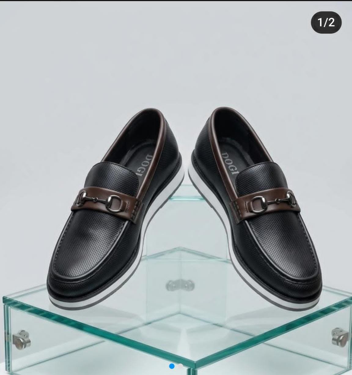 Man black Loafers (Men Shoe)